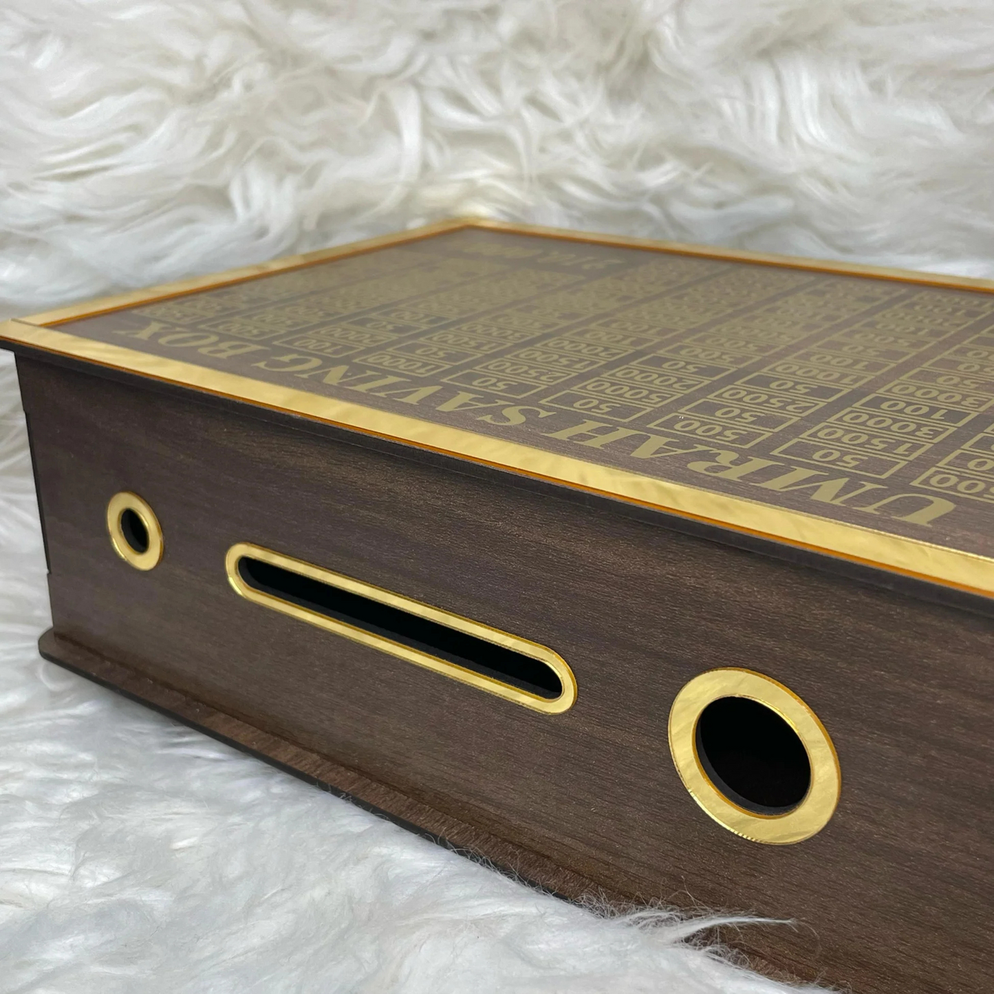 Umrah Saving Box - Wooden Umrah Saving Box - 280 Days Savings Plan - Islamic Halal Money Jar for Hajj & Umrah - Daily Pilgrimage Savings Tracker - Gift for Muslims Money Saving Box