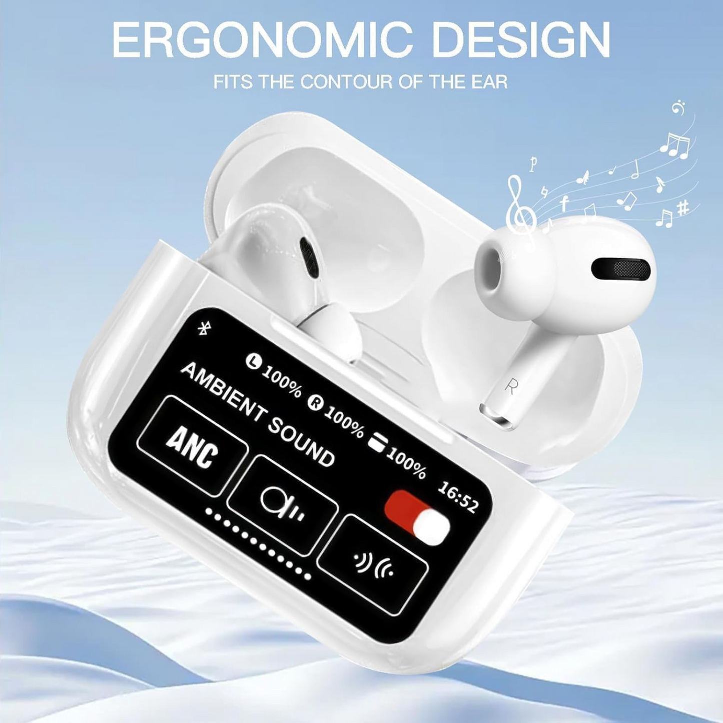 A9 Airpods Pro ANC/ENC Touch Screen Wireless Earbuds
