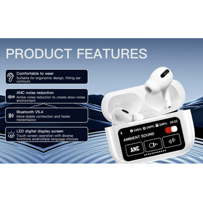 A9 Airpods Pro ANC/ENC Touch Screen Wireless Earbuds