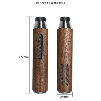 Cloyster Car Ashtray, Portable Handheld Walnut Mini Ashtray, No-Soot Ash tray For Outdoor Indoor Car Smoking, Man Fathers Gift
