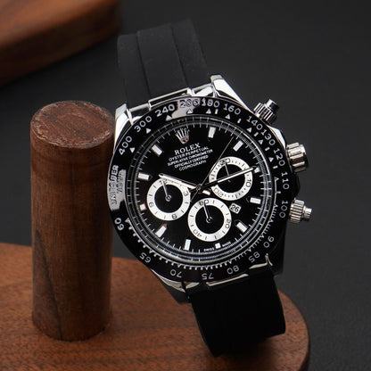 RLX Daytona – 38mm Black Silver Dial- Mens Watch