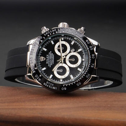 RLX Daytona – 38mm Black Silver Dial- Mens Watch