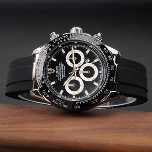 RLX Daytona – 38mm Black Silver Dial- Mens Watch
