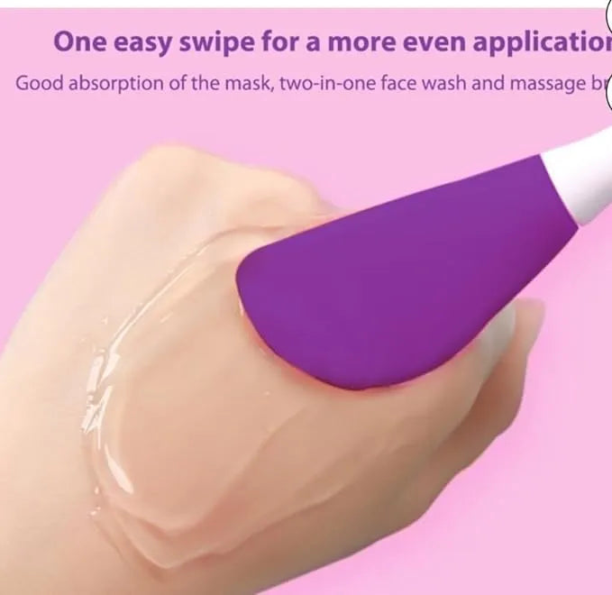 Dual-Sided Silicone Face Mask Brush Facial Cleaning Brush, Premium Soft Facial Masks Other Skin Care Applicator Tool for Cream, Body Lotion,Moisturizer